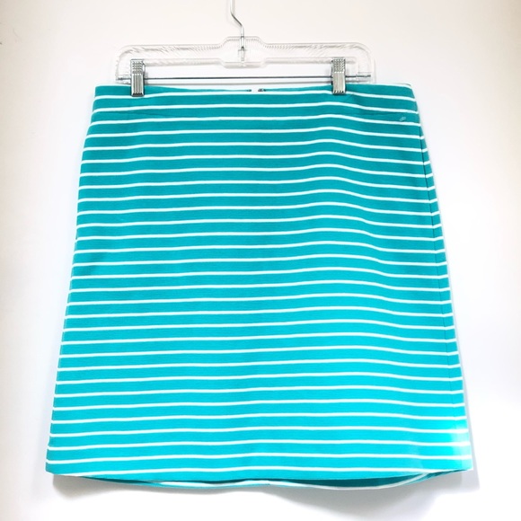Talbots Dresses & Skirts - Talbots Aqua and white striped skirt